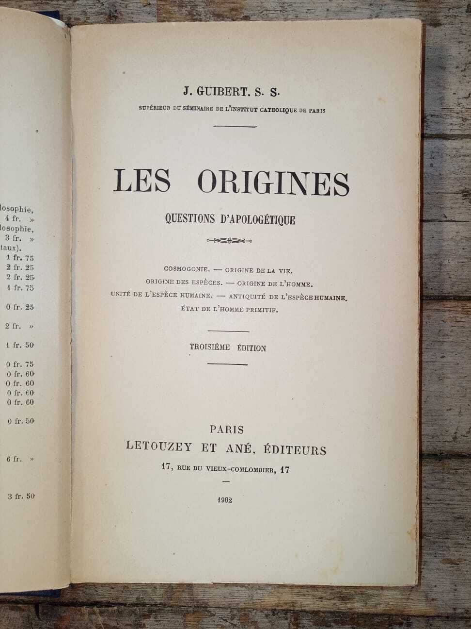 Les origines. Questions d’apologétique - immagine 2